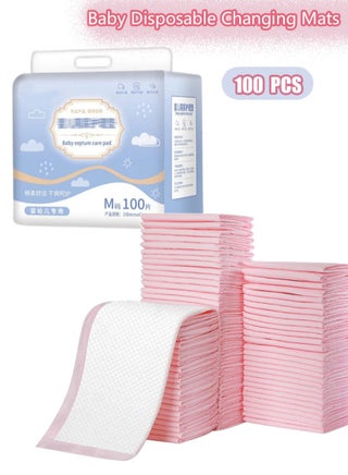 Disposable Changing Mats 33cm*45cm for Baby Soft Ultra Absorbent Waterproof Diaper 100 Pieces Baby Disposable Changing Mats for Baby Pink - pzsku/Z51D7DFF5D359355C6FB9Z/45/_/1740629159/352a81ad-df96-4db4-947e-d6c3adf59cac