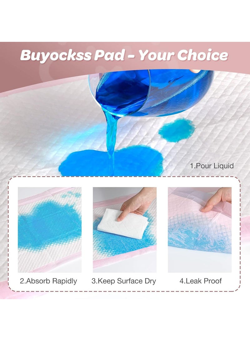 Disposable Changing Mats 33cm*45cm for Baby Soft Ultra Absorbent Waterproof Diaper 100 Pieces Baby Disposable Changing Mats for Baby Pink
