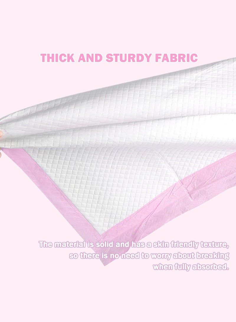 Disposable Changing Mats 33cm*45cm for Baby Soft Ultra Absorbent Waterproof Diaper 100 Pieces Baby Disposable Changing Mats for Baby Pink