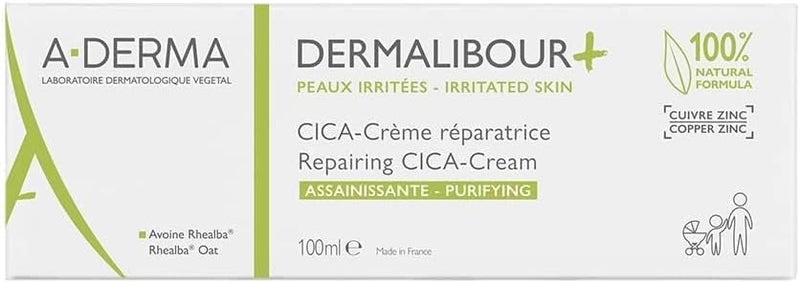 A-DERMA ADERMA Dermalibour CICA Repairing Cream 100ml  - Image 2