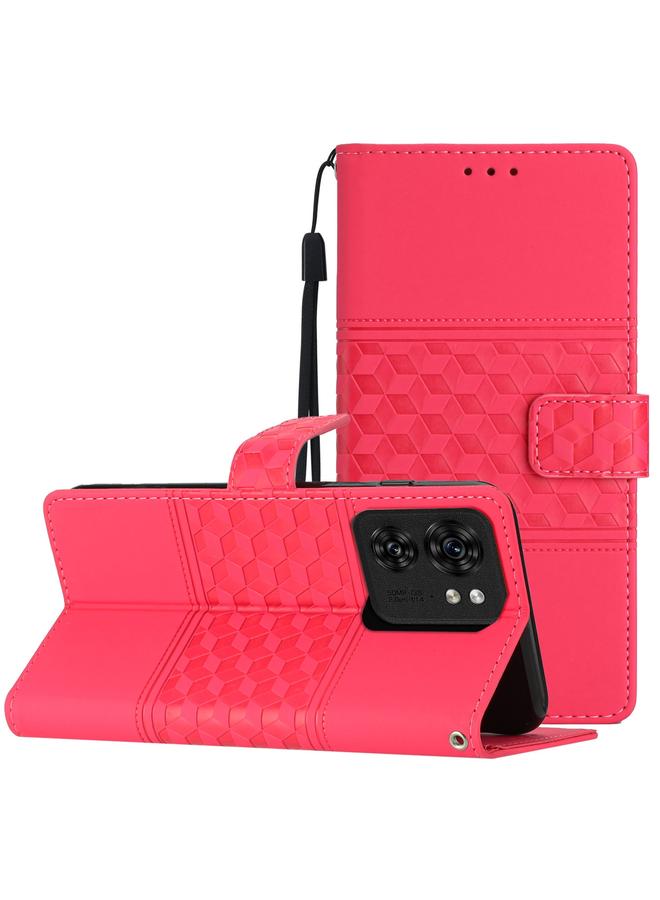 S-TOP Case For Motorola Edge 40 Diamond Embossed Skin Feel Leather Phone Case - Image 1