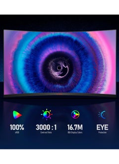 KOORUI 31.5-inch Curved Gaming Monitor, QHD 2560x1440, 3000:1 Dynamic Contrast, 1500R Curved Monitor, VA Panel, up to 170Hz, 1ms, HDMI DisplayPort, Tilt Adjustable, Eye Care, Metal Black, 32E6QC  - Image 5