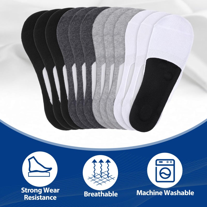 Twistover 12 Pairs Sockless Insole Covers No Show Sockless Shoe Liners Covers Odor Anti Slip Breathable Insoles Shoe Inserts for Men Women Sport Running Comfort(Mixed Colors) - Image 3
