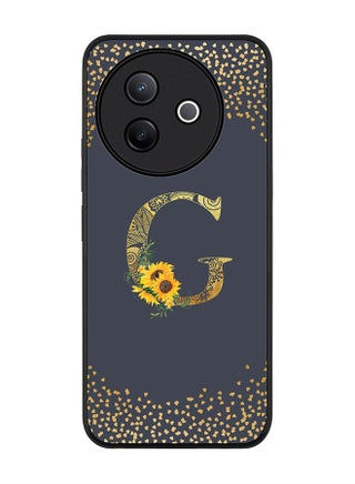 Custom Floral Monogram - G  (Grey )