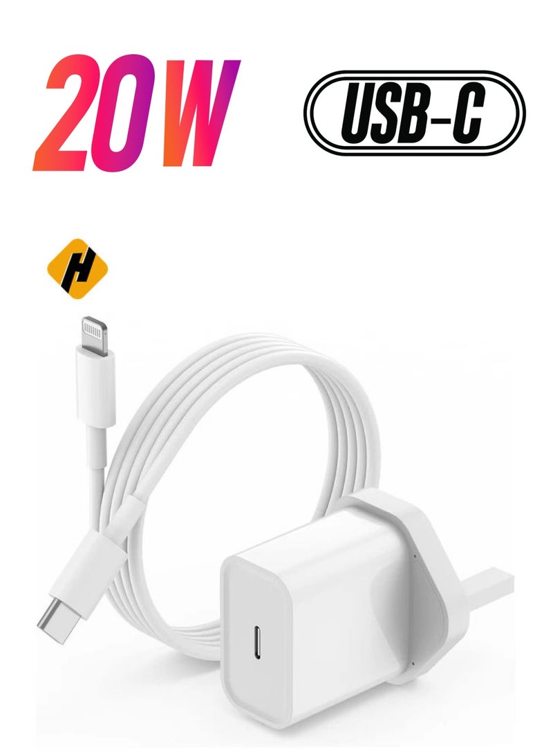 HuHa 20W USB-C PD GaN Fast Charger Wall Adapter Plug Type C, Compatible for iPhone 14 pro/14 plus/14/13/12/11  - Image 1