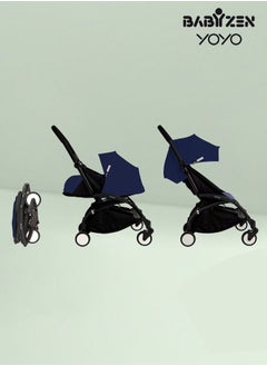 Yoyo Stroller Includes Harness, Backrest, Hood Extensions, Shoulder Strap, Storage Bag, Seat Cushion And Matching Canopy (White Frame With Air France Blue 6+ Colour Pack) - pzsku/Z51D836F8341B021669D3Z/45/_/1665647650/71c4eb10-a337-4703-8d6e-a51bee6bfb0c