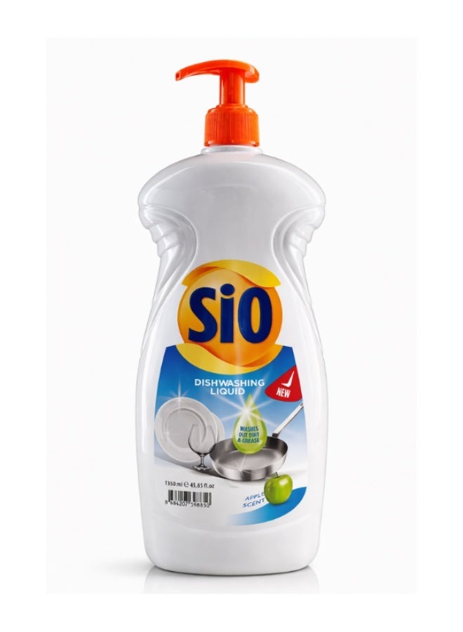 SIO Dishwashing Liquid – Apple 1350 ml × 12 | Powerful Cleaning & Shine - Image 3