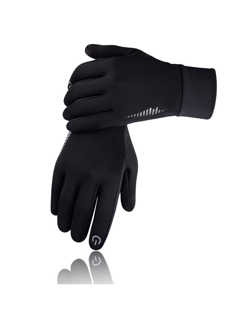 Generic Winter Gloves Women Men Ski Gloves Liners Thermal Warm Touch Screen, Perfect for Cycling, Running, Driving, Hiking, Walking, Texting, Freezer Work, Gardening and Daily Activities (Black) - Image 1