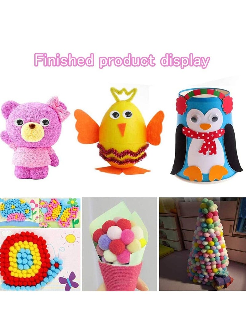 موردلي مجموعة أدوات فنية يدوية مكونة من 1000 قطعة للأطفال، مجموعة أدوات يدوية للأطفال، مجموعة أدوات يدوية لمشاريع قصاصات الورق، كرات صوفية، ريش، أزرار، أدوات فنية من الترتر للأطفال، منظف الأنابيب - Image 5