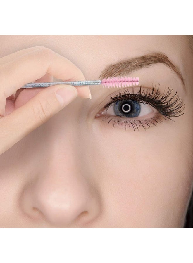 100 Pcs Disposable Crystal Eyelash Mascara Brushes, Mascara Brushes Wands, with Containe Wands Applicator Makeup Kits, for Thick Or Thin Long Or Short Eye Lashes, Blue + Pink - Image 4