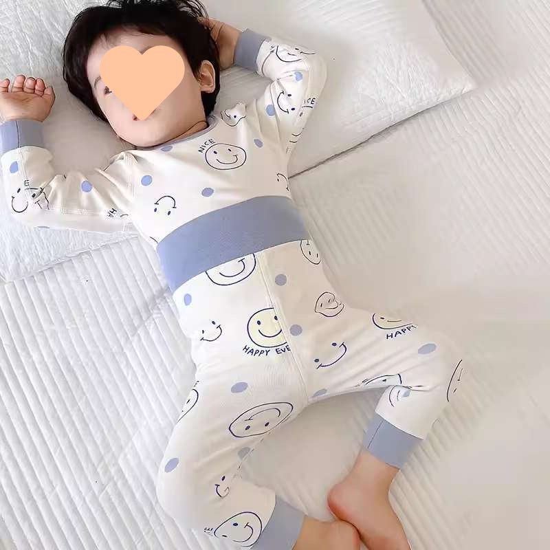 Baby'S Boneless High Waist Autumn Clothes Baby'S All Cotton Belly Pants Children'S Thermal Underwear For Girls And Boys Suit - Image 4