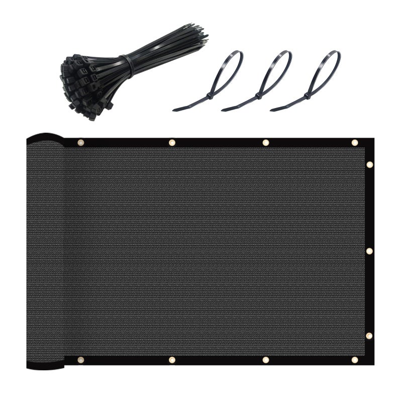 UPGRADE Fence Privacy Screen 6' x 50' Fence Commercial Shade Cover with Brass Grommets Heavy Duty Perfect for Outdoor Back Yard-Dark Grey, Customizable - Image 1