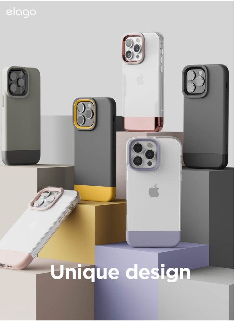 Elago - Glide for iPhone 14 Pro Case Cover - Dark Grey Yellow - Image 1