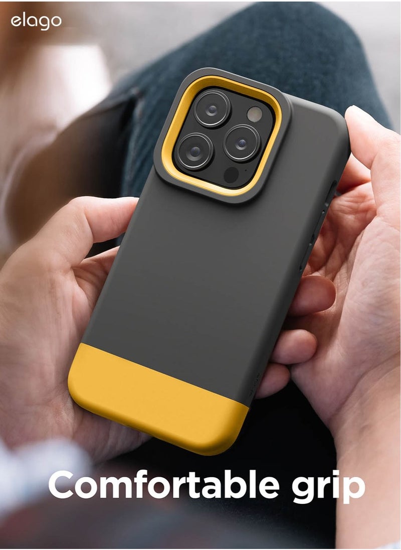 Elago - Glide for iPhone 14 Pro Case Cover - Dark Grey Yellow - Image 1