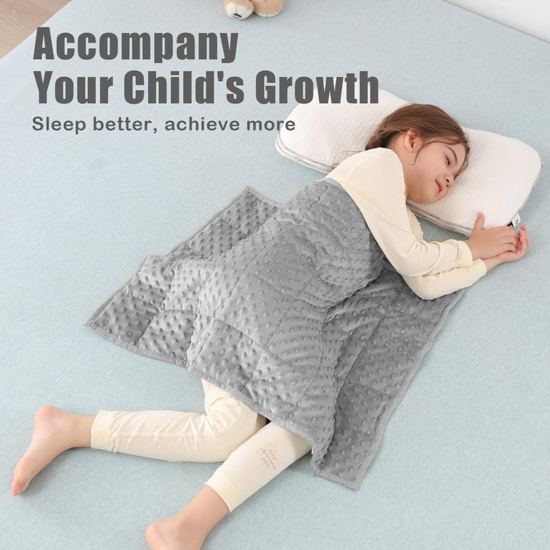 Sivio Weighted Lap Blanket  Minky Dots Weighted Blanket Soft and Cozy Cooling Heavy Blanket  Calm and Nap  School and Home 2lbs 20 x 30inches  Grey - Image 3
