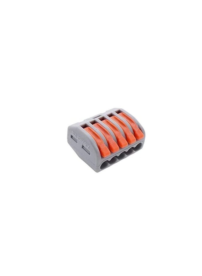 Wago Type Universal Compact Wiring Connector Conductor Terminal Block for Cables 0.08 to 4mm Block Pin Cable connector FJ Series Pack of 10. (5 Pole) - Image 2