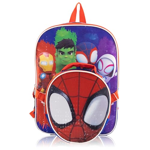 Fast Forward Marvel Spidey and His Amazing Friends Backpack With Lunch Box for Kids | Insulated Lunch Bag Lunch Box for Boys, Girls, Toddlers | 14" Backpack for School and Reusable Lunchbox - Image 2