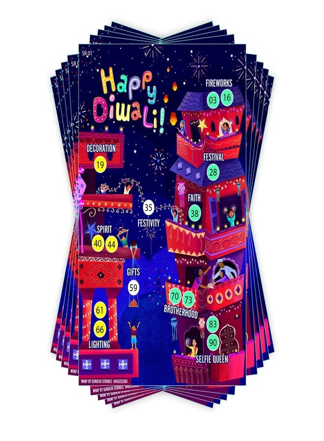 Suruchi Strokes Happy Diwali Theme Tambola Tickets, Ganesh laxmi New Housie Games, Dipawali Collection for Festival Party (30 Tickets) - Image 1