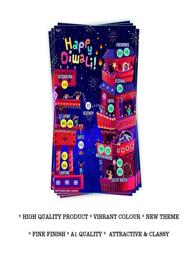 Suruchi Strokes Happy Diwali Theme Tambola Tickets, Ganesh laxmi New Housie Games, Dipawali Collection for Festival Party (30 Tickets) - Image 4