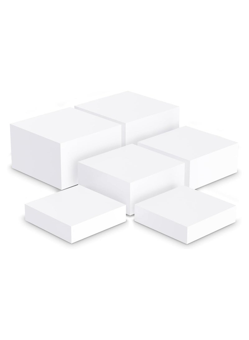 TPGP 6PCS Buffet Risers, Acrylic Cube Nesting Table Risers Display Stand Set with Hollow Bottoms, 8''x9''x10'' Food Display Risers for Catering Cake Dessert Collectibles Jewelry Figures Party Show - Image 1
