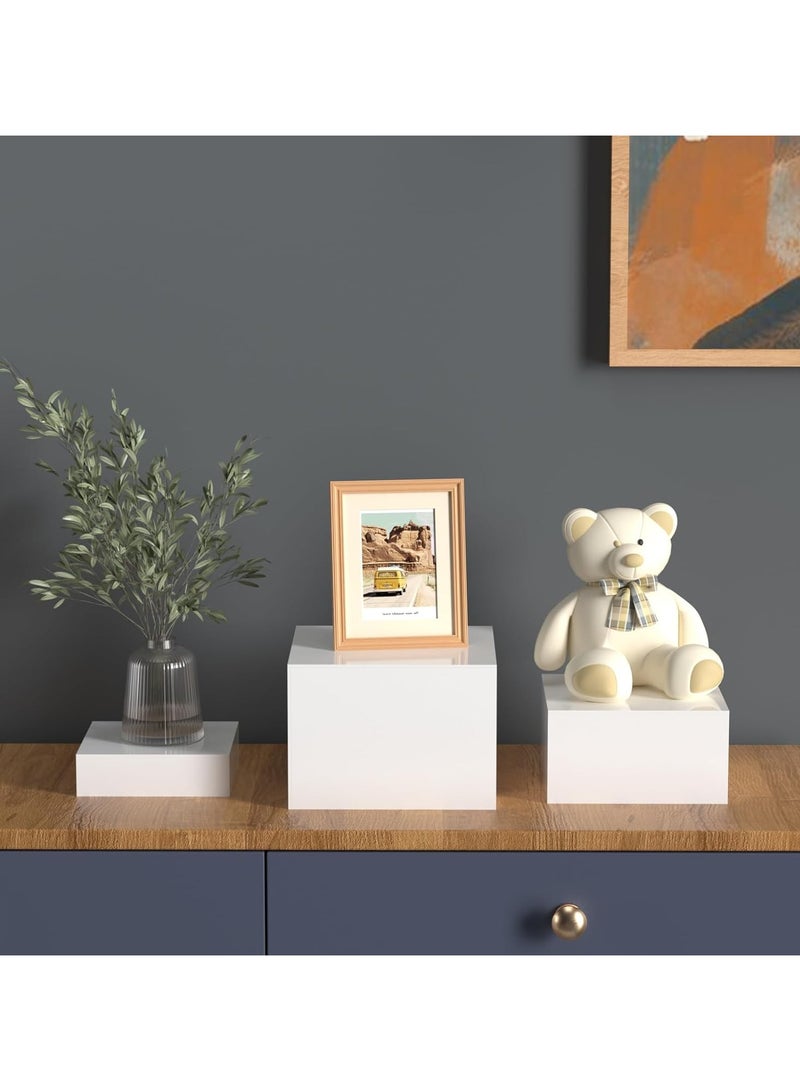 TPGP 6PCS Buffet Risers, Acrylic Cube Nesting Table Risers Display Stand Set with Hollow Bottoms, 8''x9''x10'' Food Display Risers for Catering Cake Dessert Collectibles Jewelry Figures Party Show - Image 3