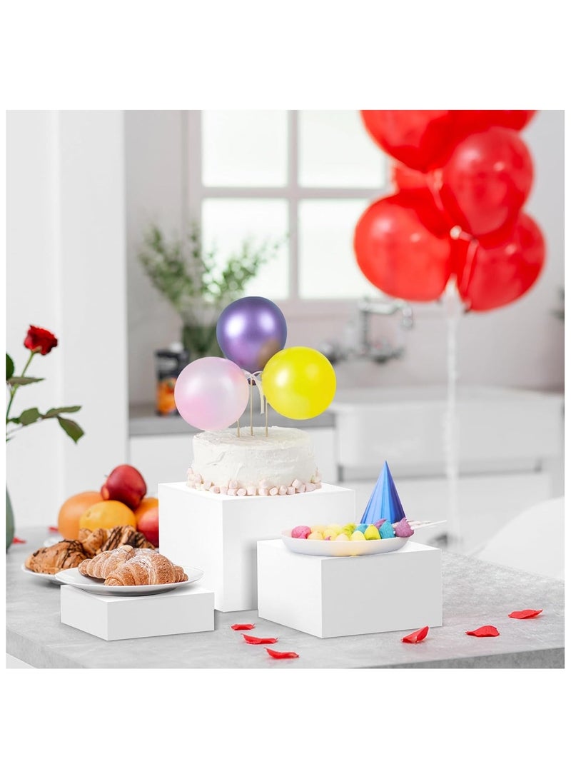 TPGP 6PCS Buffet Risers, Acrylic Cube Nesting Table Risers Display Stand Set with Hollow Bottoms, 8''x9''x10'' Food Display Risers for Catering Cake Dessert Collectibles Jewelry Figures Party Show - Image 4