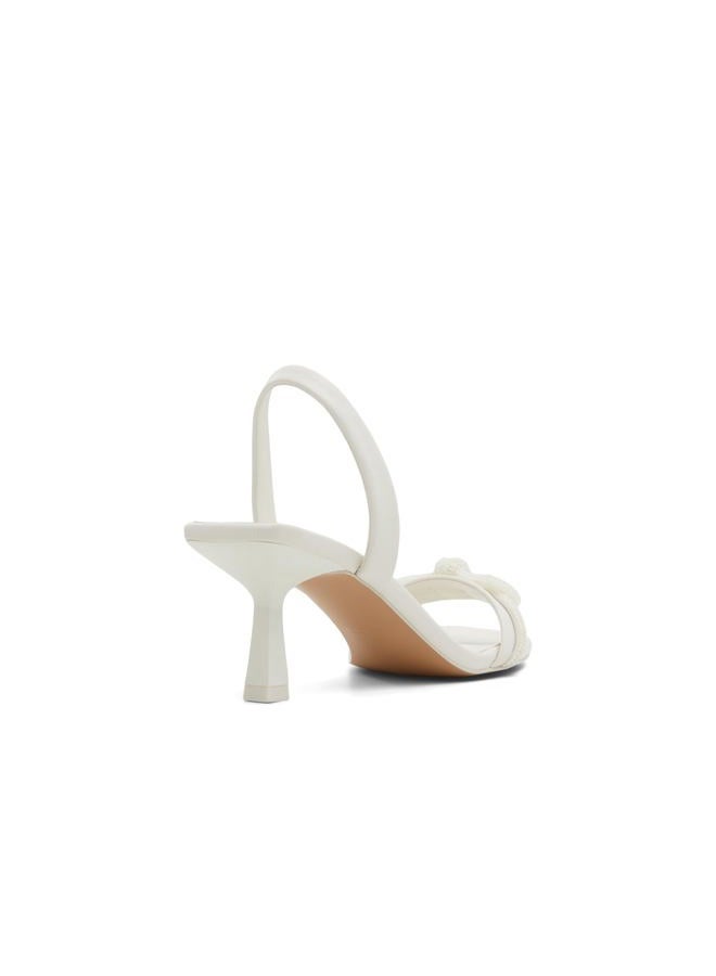 ALDO Women's Heeled Sling Back Sandal, White, 6 - Image 3