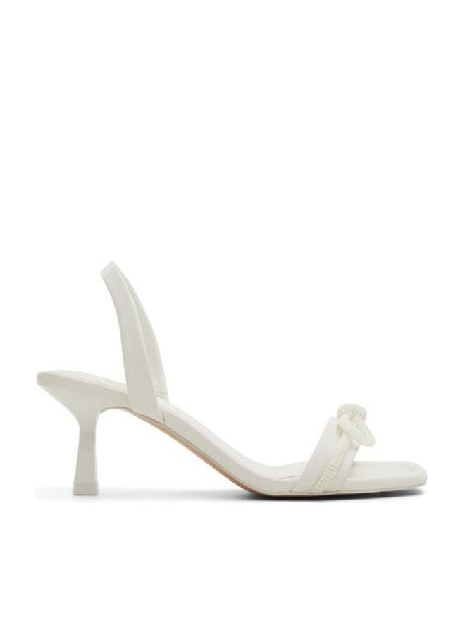 ALDO Women's Heeled Sling Back Sandal, White, 6 - Image 1