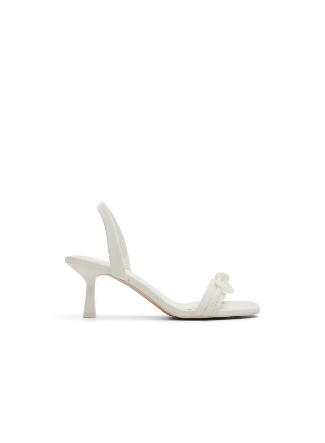 ALDO Women's Heeled Sling Back Sandal, White, 6 - Image 4