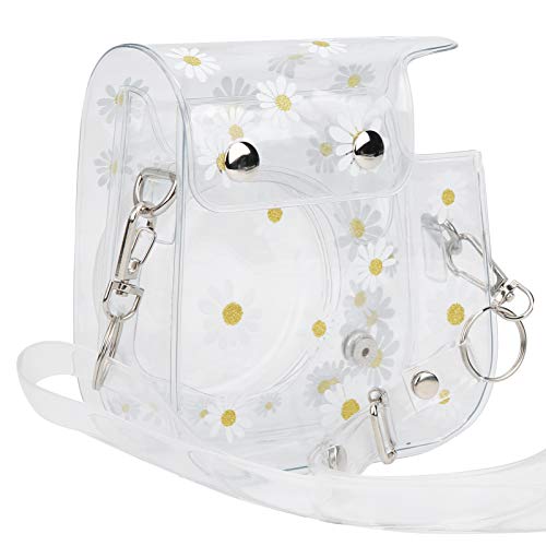 EVTSCAN Instant Camera Case, PVC Camera Protective Cover Daisy Transparent Sling Shell Bag with Shoulder Strap - Image 4