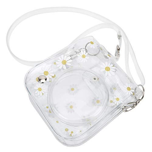 EVTSCAN Instant Camera Case, PVC Camera Protective Cover Daisy Transparent Sling Shell Bag with Shoulder Strap - Image 3