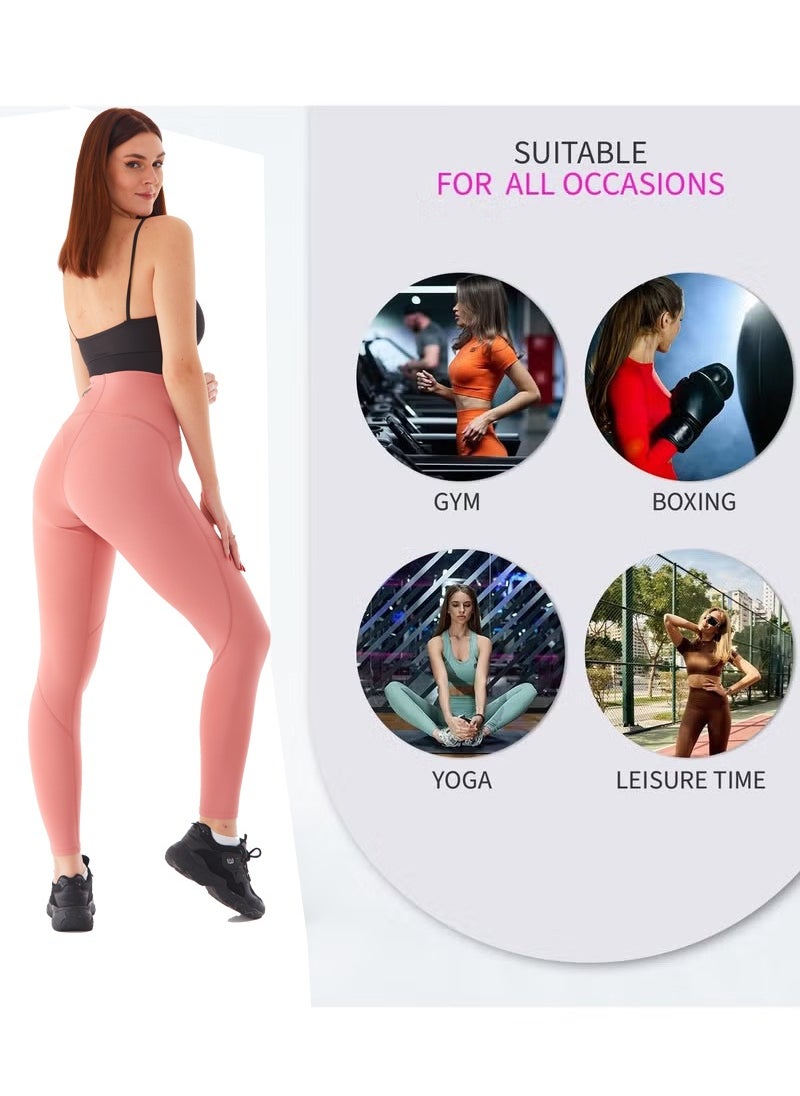 Form Angel - Turkey Sports Leggings for Women High Waisted Ladies Workout Running Fitness Yoga Gym Pants with Tummy Control Pink - Image 1