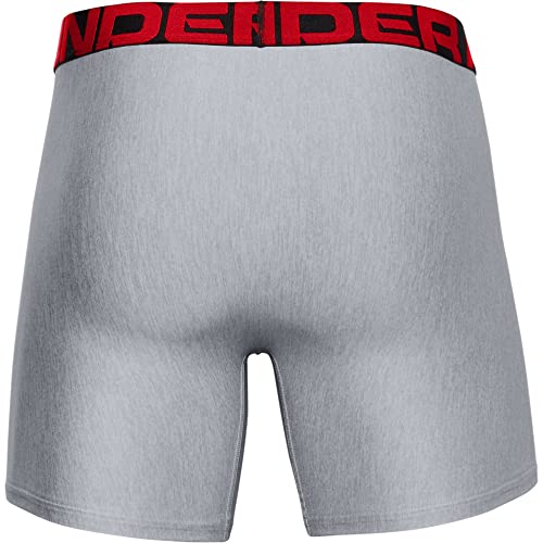 Under Armour mens Tech 6-inch Boxerjock 2-Pack, Mod Gray Light Heather (011)/Jet Gray Light Heather, 4X-Large - Image 4