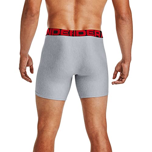 Under Armour mens Tech 6-inch Boxerjock 2-Pack, Mod Gray Light Heather (011)/Jet Gray Light Heather, 4X-Large - Image 2