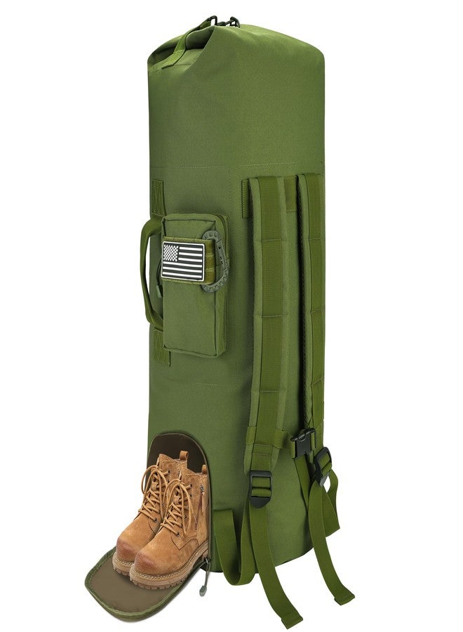 MOZETO 110L Extra Large Sea Bag, Military Duffle Bag with Backpack Straps Heavy Duty Army Duffle Bag for Camp, College Dorm or Laundry Bag - Image 1