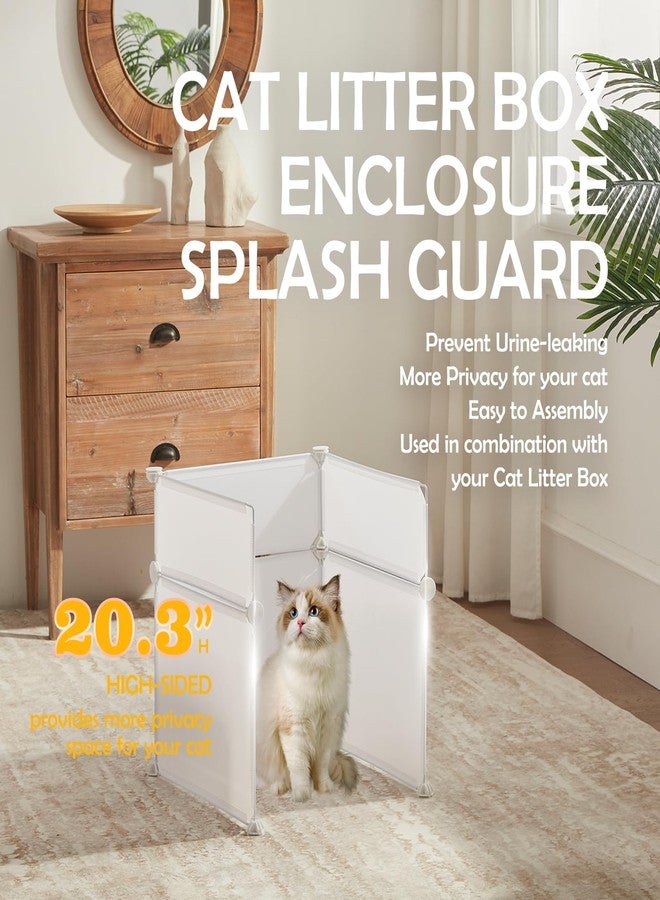 MEEXPAWS Cat Litter Box Enclosure, Splash Guard, Pee Shield High Walls - Image 2