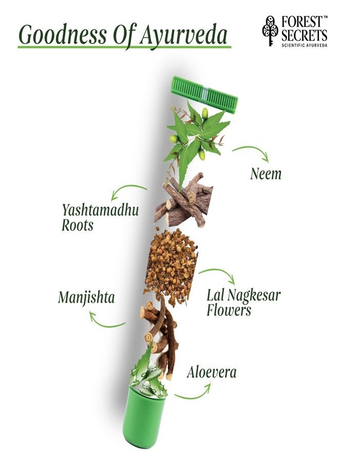 FOREST SECRETS Anti-Acne Gel | Manjishtha & Lal Nagkesar | For Blemish Free & Clear Skin Controls Acne - 20Gm (Pack of 2) - Image 4