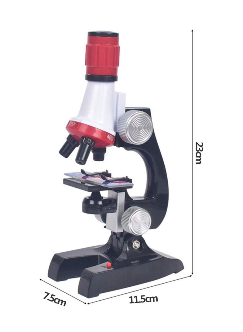 Middle Kids Microscope Kids Beginner Microscope Adjustable Focus Microscope 100x-1200x Biological monocular, ABS Plastic, Battery Powered (Batteries not... - Image 2