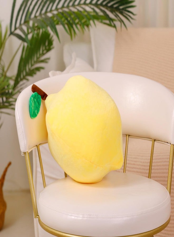 Marble Empire Lemon Plush Pillow, Fruit Decorations for Home, Summer Throw Pillows (Yellow) - Image 4