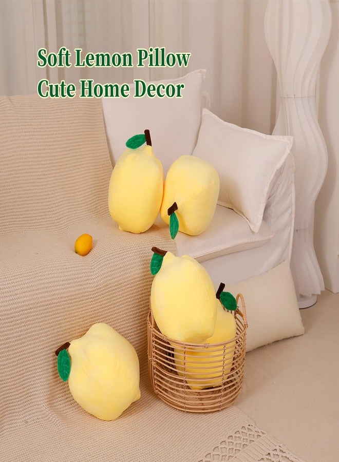 Marble Empire Lemon Plush Pillow, Fruit Decorations for Home, Summer Throw Pillows (Yellow) - Image 5