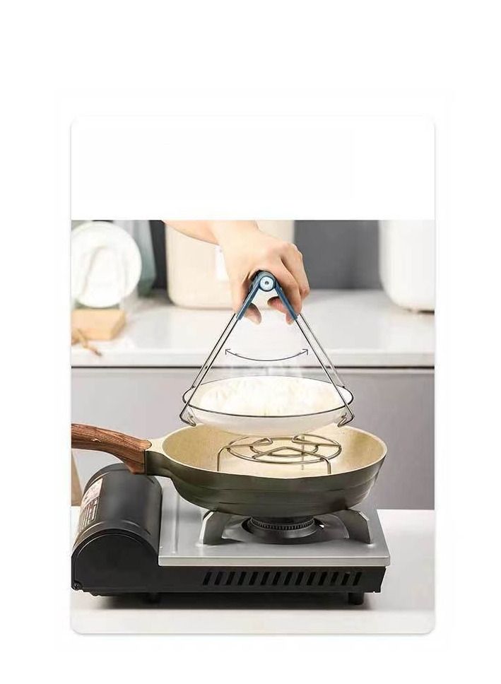 6Pcs Oven Gloves Stainless Steel Cooking Bowl Clip Insulation Table Mat Silicone Kitchen Anti-scalding Heat Resistant Tools  - Image 4