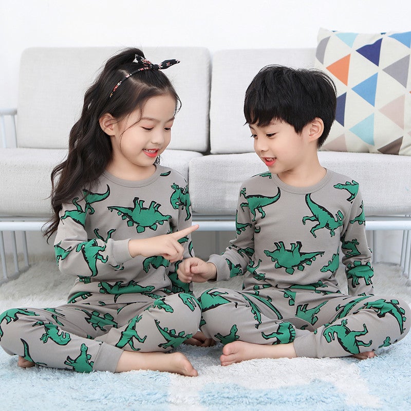 Children'S Clothing On Behalf Of Children'S Cotton Thermal Underwear Set Boys And Girls Autumn Clothing Autumn Pants Home Clothing - Image 5