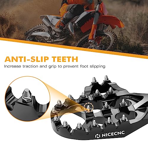 NICECNC Motorcycle Footrests Foot Pegs Compatible with KTM 125-500 XC SX XCF SXF 2023-24 125-500 EXC EXCF XCW 2024,Compatible with Husqvarna 125-450 FC FX TX TC 2023-24 125-501 TE FE 2024,See fitment - Image 5
