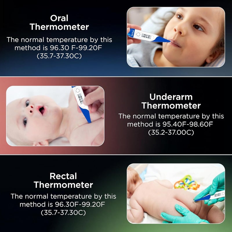 Dr Trust (الولايات المتحدة) مقياس حرارة رقمي مرن مقاوم للماء (أبيض)-604 - Image 3
