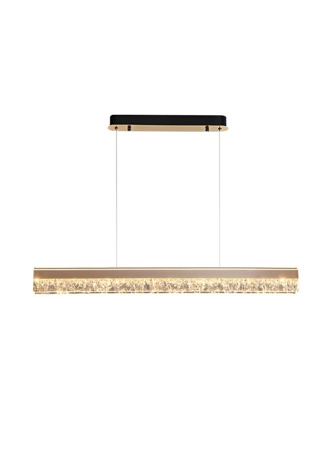 Modern Crystal LED Chandelier, Adjustable 3 Color Pendant Ceiling Light for Living Room Dining Room Foyer, Gold - Image 2