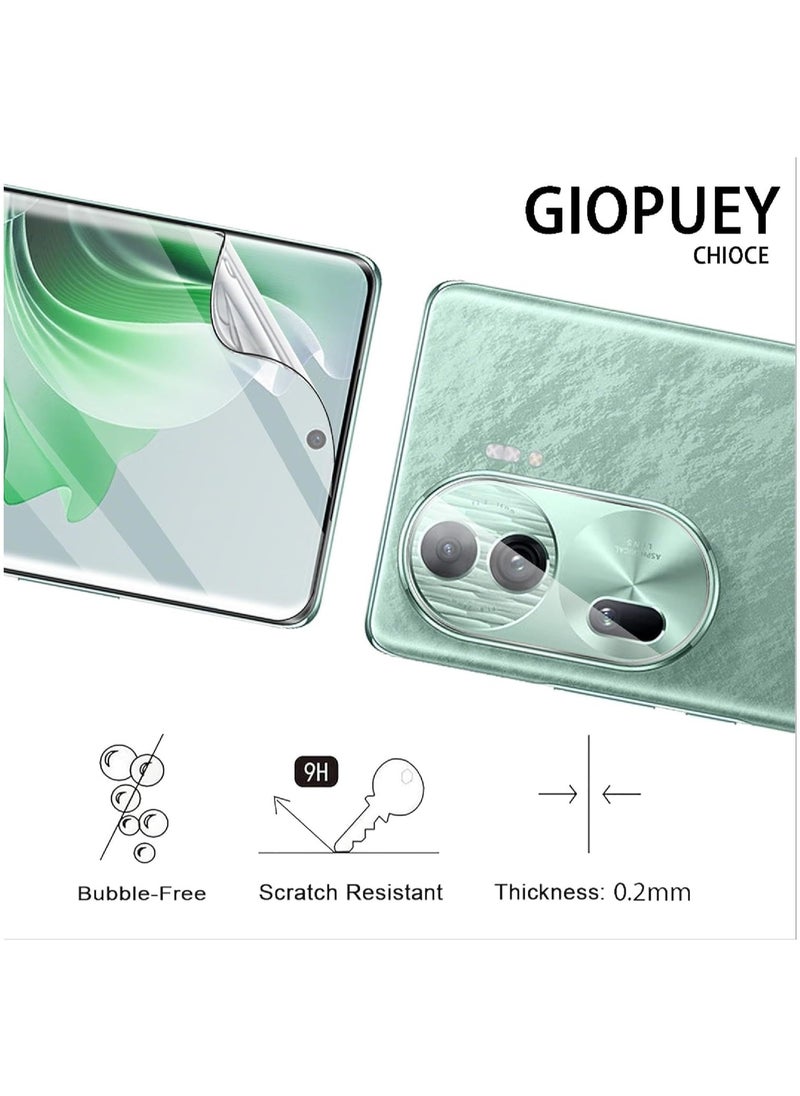 General - Compatible with OPPO Reno 11 Pro Screen Protector, 2 Pack TPU Flexible Screen Protector and 2 Pack Tempered Glass Camera Lens Protector, HD, Anti Scratch No Bubbles - Image 1