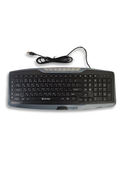 Multimedia Keyboard For Computer (GM-8000, Black) - Usb Socket