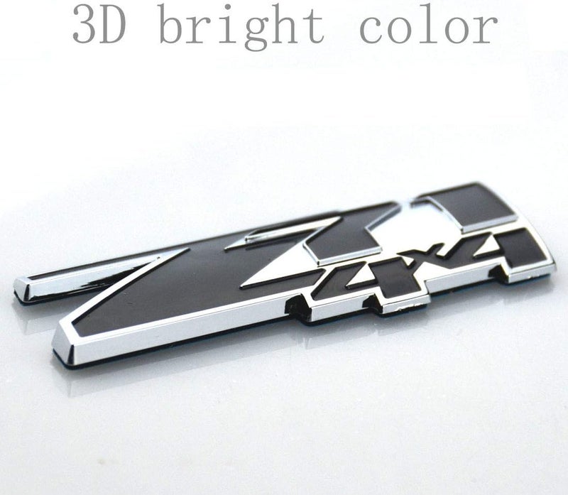 Aimoll 2pcs Z71 4x4 Emblems Badges, 3D ABS Decal Emblems Replacement for Chevy GMC Silverado (Chrome Black) - Image 3