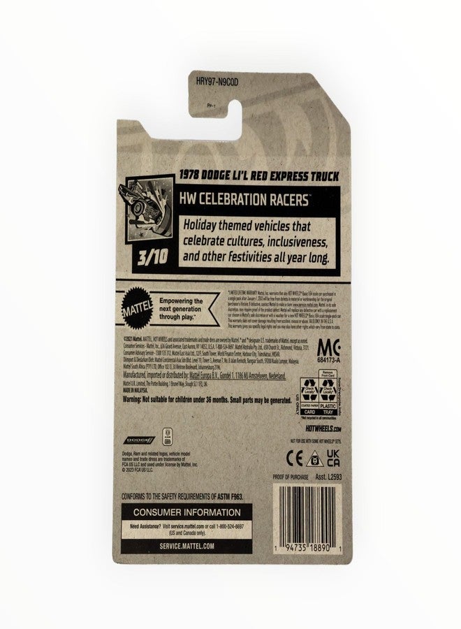 MATCHBOX سيارة ماتش بوكس هوت ويلز 1978 دودج ليل ريد إكسبريس شاحنة، سباق هوت ويلز 3/10 [أحمر] 53/250 - Image 2