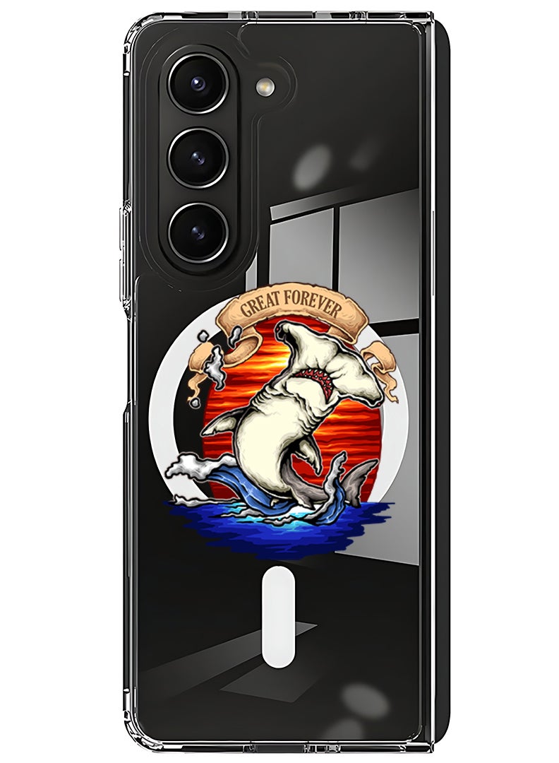 Theodor Magnetic Case for Samsung Galaxy Z Fold 5 Compatible with MagSafe Wireless Charging, Shockproof Phone Bumper Cover Great Forever - Image 1